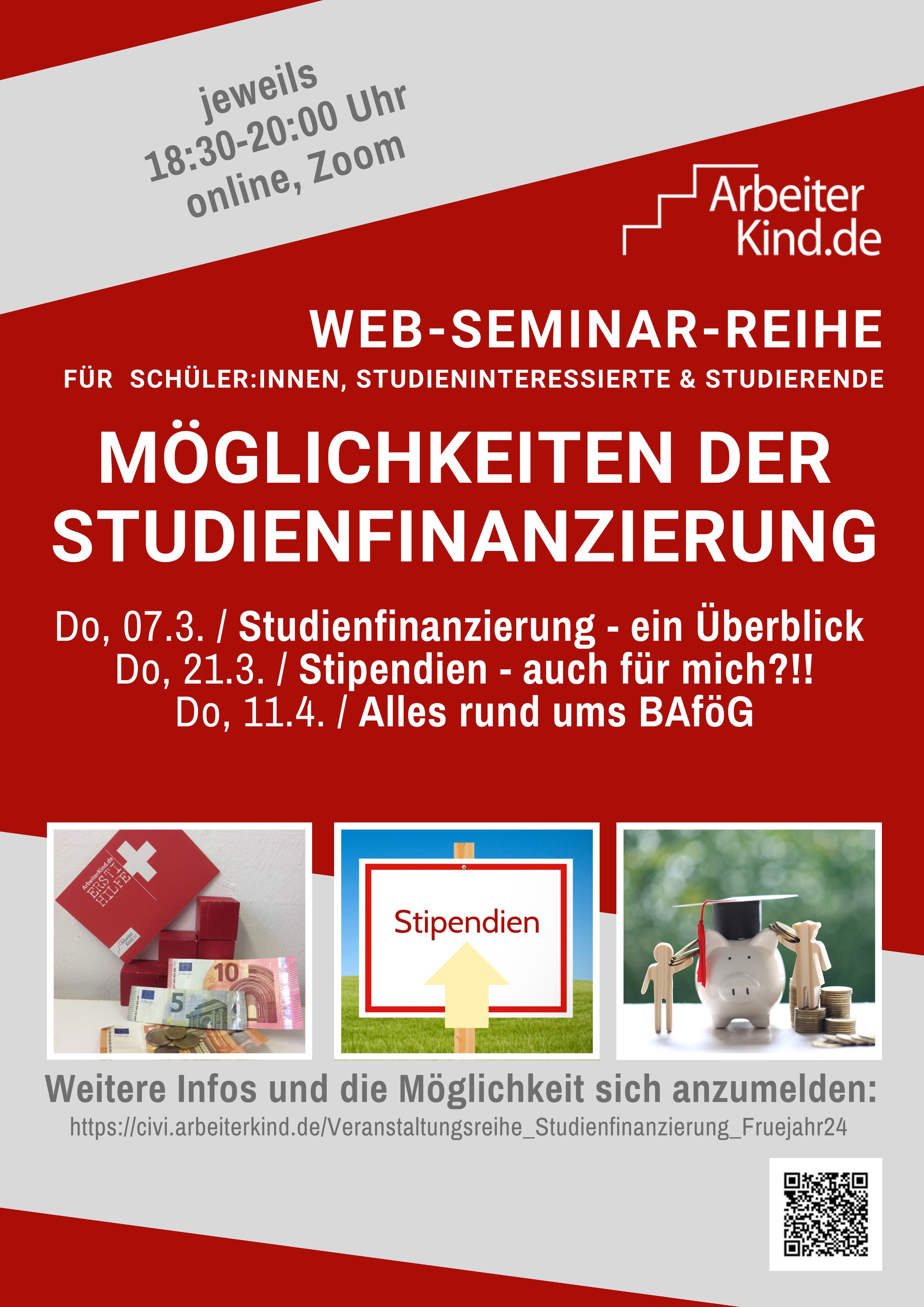 Online Fortbildung von ArbeiterKind zur Studienfinanzierung