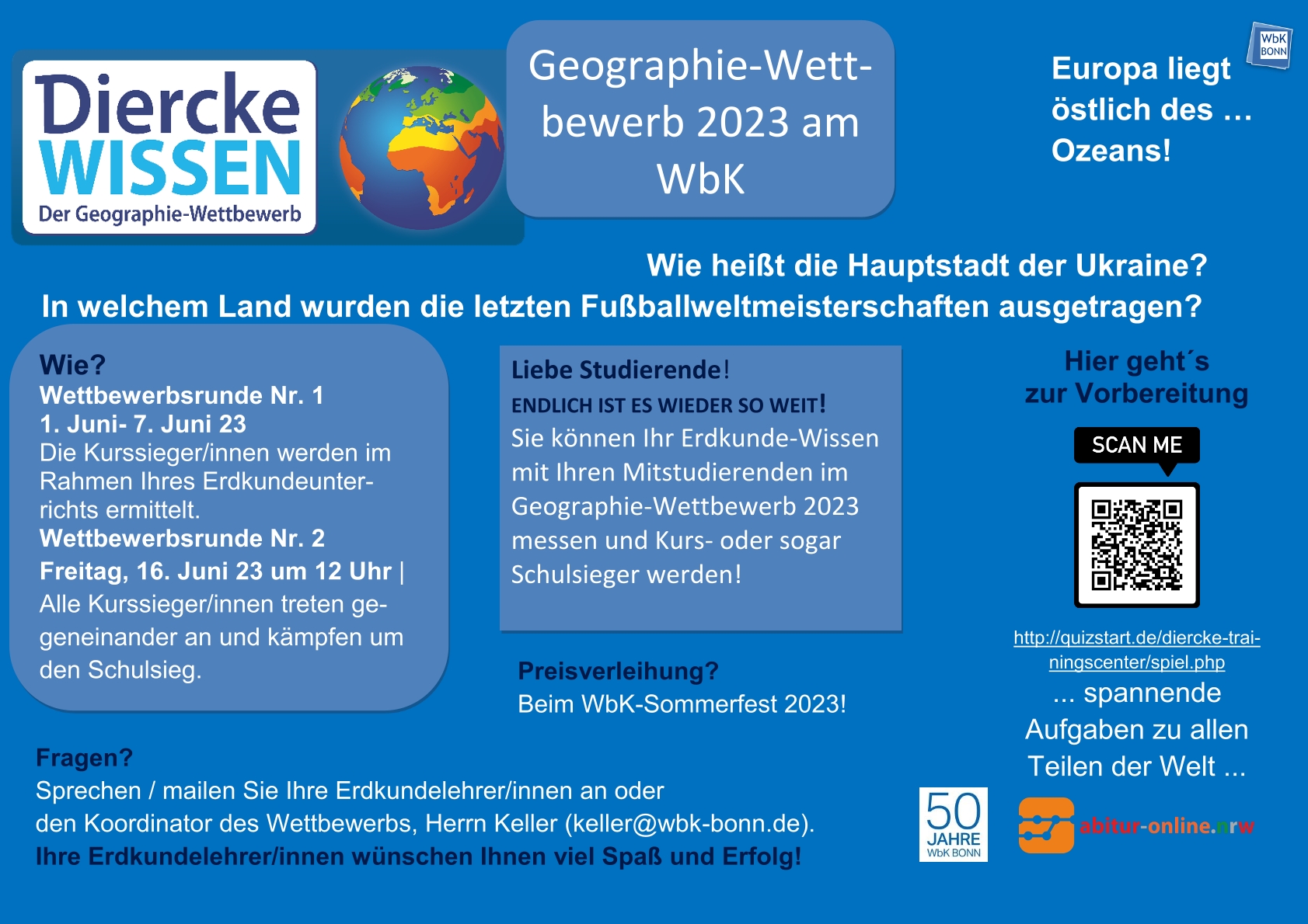 Einladung zum Geographie-Wettbewerb 2023