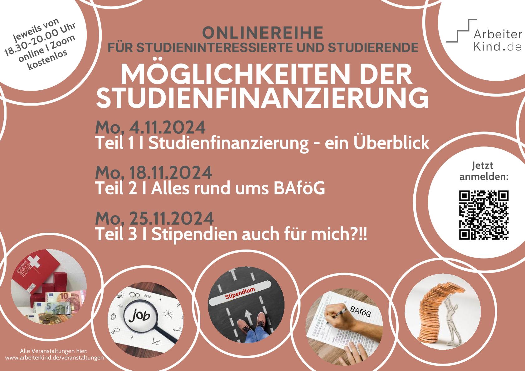 Plakat zur Beratung zur Studienfinanzierung